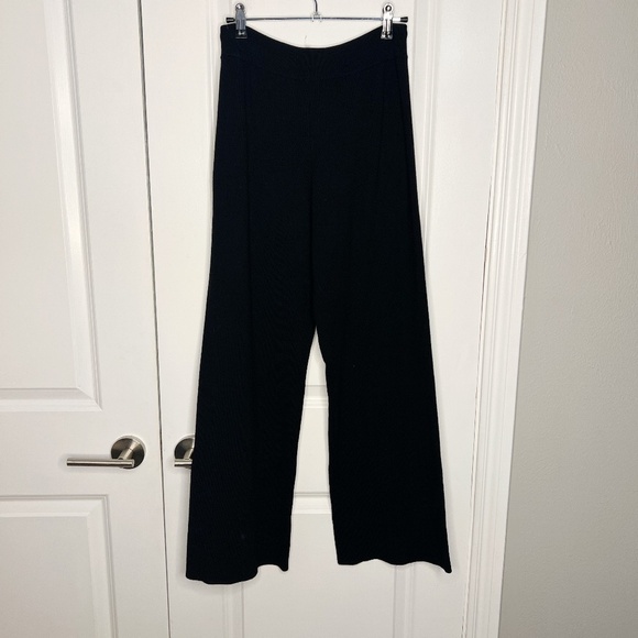 Anthropologie Daily Practice knit Lounge Pants - black Wide leg size S New - Picture 5 of 8